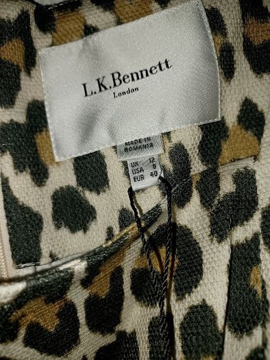 LK Bennett dress size 12 bnwt multi leopard print