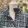 Ten yards by Colmar Navy and white fleece sweater Image 2