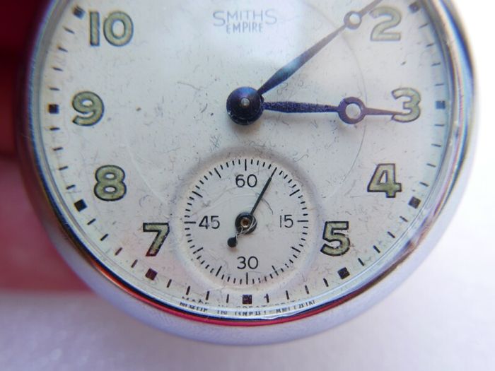 Vintage White Smiths Empire CASED CYLINDER POCKET WATCH (in working order)