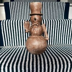 New bespoke 26cm high rustic wood effect  table top snowman