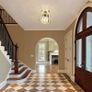 HOME Modern Crystal Ceiling Light Fixture- Industrial Mini Semi Flush Mount Ceiling Lighting LED Crystal Chandeliers Fitting for Kitchen Hallway Dining Rooms Living Room (FREE POSTAGE) Image 4