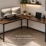 L-Shaped Home Office Desk 140 x 140 cm Corner Computer Desk Image 3