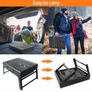 BBQ Barbecue Grill, Portable Foldable Charcoal Grill for Outdoor, Stainless Steel BBQ Tabletop Smoker for Picnic, Garden, Terrace, Camping, Travel, Hiking Image 4