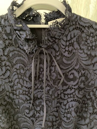 Sandro navy lace  dress  . 10-12