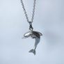Silver dolphins set (ring and necklace) Image 2