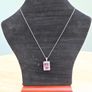 Brand New 18ct White Gold Mystic Topaz Solitaire Pendant & Chain Image 8