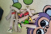 Wooden toy track