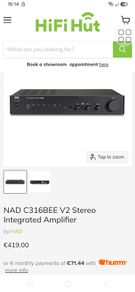Current Model NAD C316BEE V2 Stereo Integrated Amplifier As New pristine
