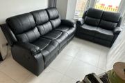 Black leather Reclining Sofas sets