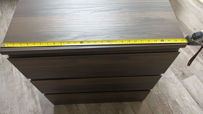 Quality 3 Drawer Wallnut Coloured Unit