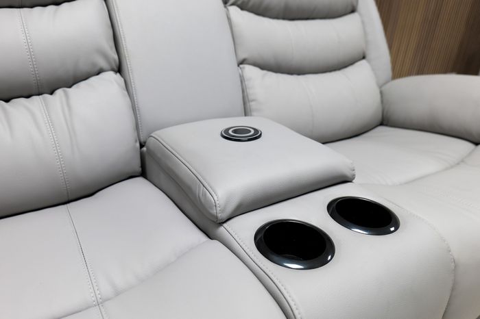 Roma Plus Light Grey Wireless Charging Recliner Sofa