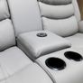 Roma Plus Light Grey Wireless Charging Recliner Sofa Image 9