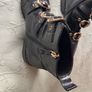 Ankle boots- Russell and Bromley biker boots- fabulous, all- leather on- trend boots with gold buckle detail Image 3