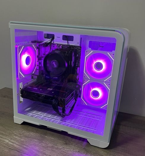 Custom White Gaming PC | Ryzen 5 5500 | RX 6600 | 16GB RAM | RGB | Ready to Play
