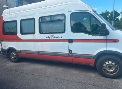 Camper with engine damage t-belt gone