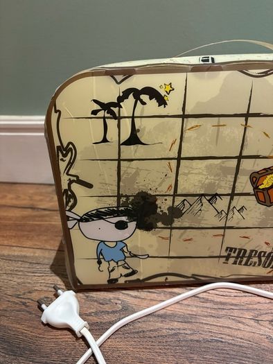 Kids Pirate Treasure Map Suitcase Lamp (Night Light)