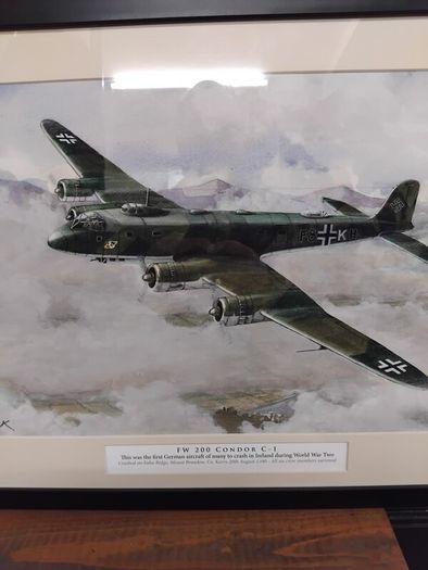 WW2 Plane Crashed in Kerry framed print
