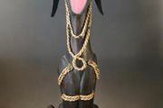 Hand carved wooden animal statue 85 cm