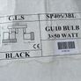 Black Circular three fitting light with three bulbs Image 2