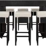 _POLY Rattan Aluminium Bar Set with 6 Bar Stools and 2 Sets Plus Protective Case Cover/Stainless Steel Screws, Various Colors Image 3