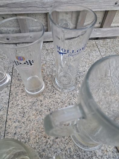 8 beer glasses from 1990's