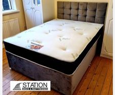 New Stylish single ,Double 4ft, 4ft6, King 5ft And 6ft Superking Sizes Divan Beds Instock. Drawers And Optional Tufted Mattresses Available. Free Delivery