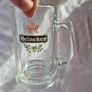 5 Vintage Heineken 1/2 pint, glass beer tankards/mugs. Image 3