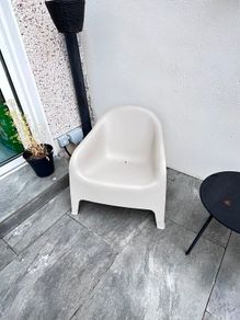Outdoor Armchair White - Garden / Patio Chair