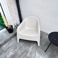 Outdoor Armchair White - Garden / Patio Chair
