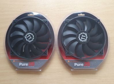 2xThermaltake Pure 20 / 200mm PC Case Fan Black