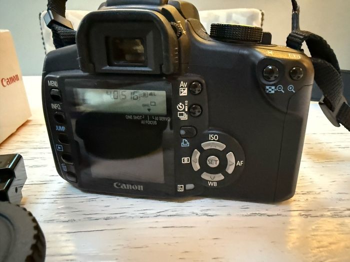 Canon EOS Rebel XT with 18-55mm lense and extras