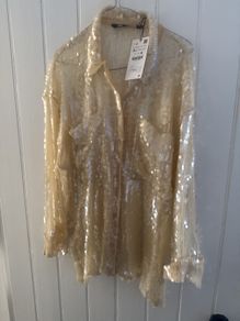 zara sequin shirt