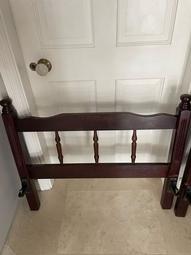 Bed head board and bed frame.