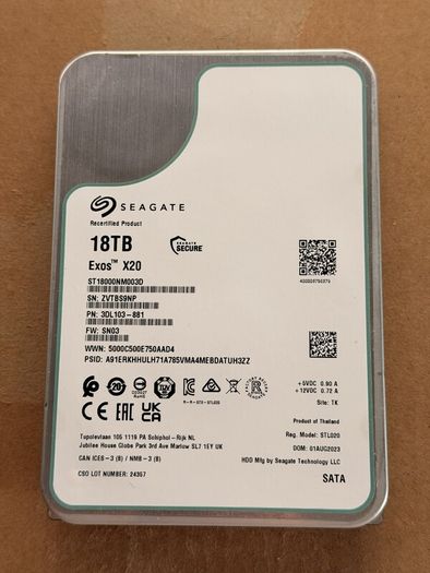 Mix of 4x HDDs - 54 TB - Seagate / WD - 10tb, 12tb, 14tb and 18tb