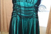 Definitions Green/Black lace midi flared dress size UK18 EU44 Postage included