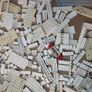 Vintage Lego Blocks 1960s onward wt Patent Pending Pieces White Grey Base Pieces Image 3