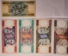 Brazil 100-5000 Cruzeiros 1981-86 5 Notes