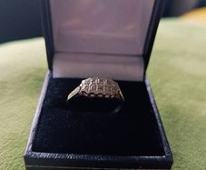 Antique 18ct gold and platinum ring
