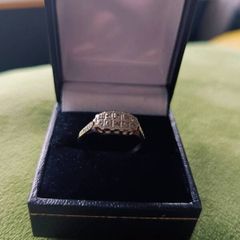 Antique 18ct gold and platinum ring