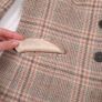 Helen McAlinden Brown Beige Checked 100% Wool Tailored Blazer Elbow Patches 10UK/38EU Image 7
