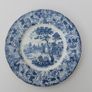 Lovely Vintage Blue and White 7.75 Inch Luncheon Plate Made in Japan in the Lovely Cottagecore Style "English Village" Pattern Image 3