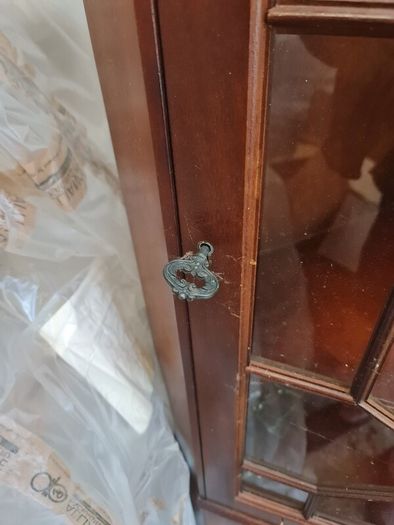 glazed corner cabinet