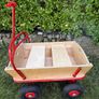 Wooden Wagon with Seats, Cover, and Pneumatic Wheels Image 3