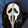 Halloween Small Black Faux Leather Scream Ghostface Style Backpack. Image 3