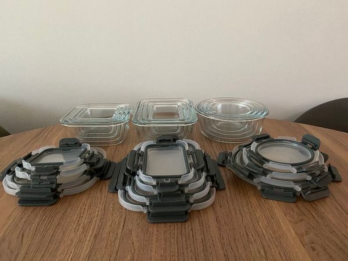 Glass Food Storage Containers Set (12 Pcs)