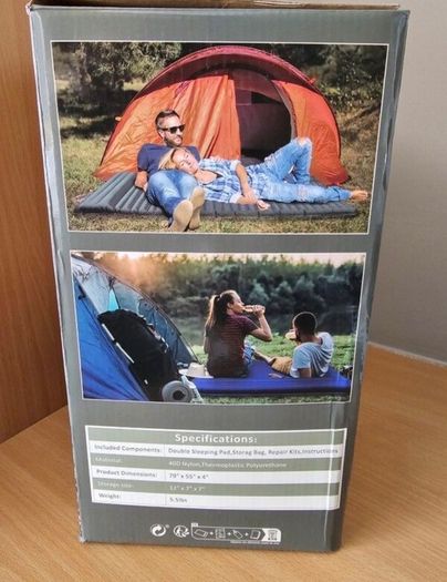 Inflatable double mattress