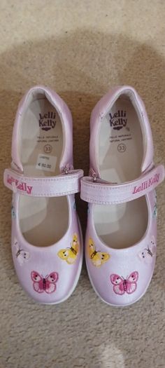 Brand new Lelli Kelly pink butterfly shoes size Eu 33/UK 1