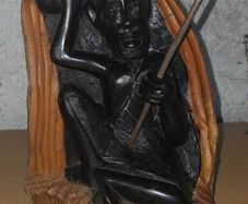 Hand-Carved African Tribal Sculpture