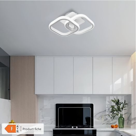 White Square Ceiling Light, Creative Lamp with Adjustable Color Temperature, Suitable for Home Lighting/commercial Lighting