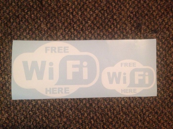 Free wifi restaurant / shop stickers